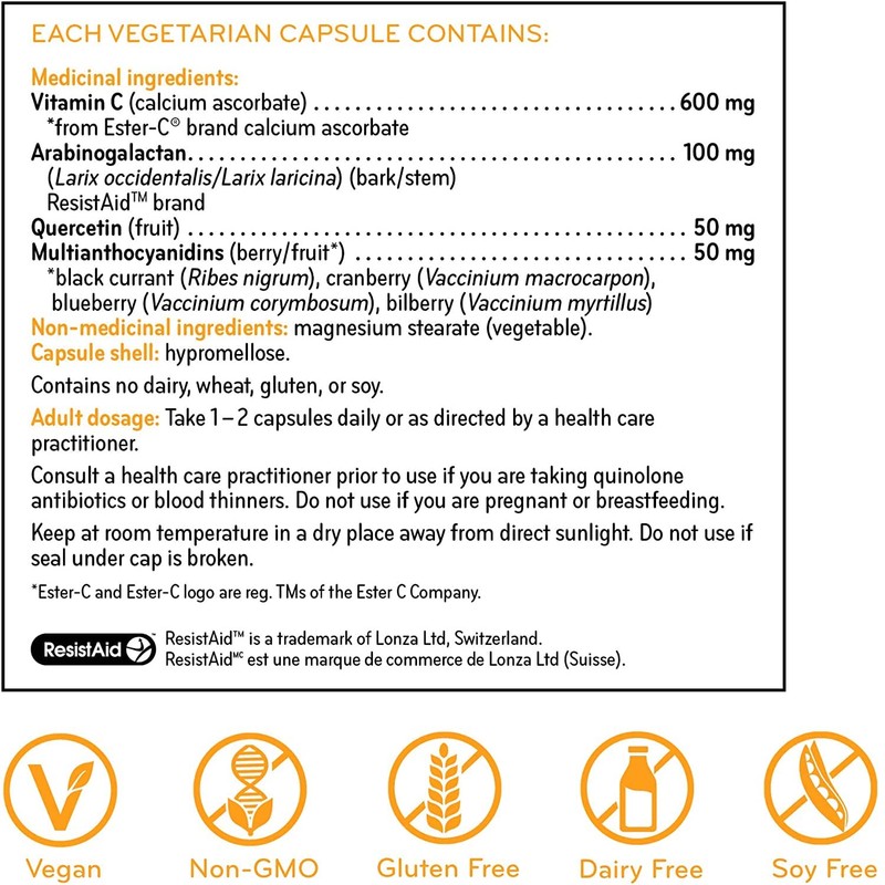 SISU Sisu Ester-C Supreme Capsules, 24-hour Immune Support, With Antioxidant