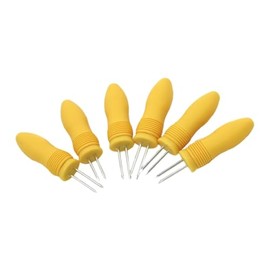 Rocky Mountain Goods Soft Grip Corn Holders – 6-Piece Set – Non-Slip Corn on the Cob Skewers for Easy Corn Eating – Stainless Steel Pins for Secure Grip – Perfect for BBQs, Cookouts & Outdoor Dining