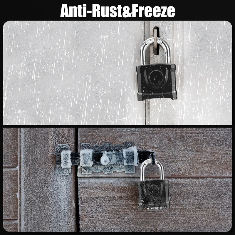 Heavy Duty Combination Padlocks, [Weatherproof Outdoor] Diyife Large 4 Digit