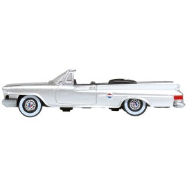 Oxford Diecast 1/87 (HO) Scale Diecast Model Car DCD 1961 Chrysler 300G Convertible in Sheffield Silver Metallic by Oxf