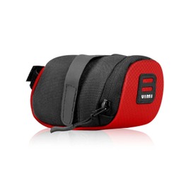 Bolsa Impermeable Asiento Trasera Bicicleta (Negro con Rojo)