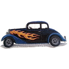 Classic Cars Collection [1935 Chevy ] [American Automobile History in Embroidery] Embroidered Iron On/Sew Patch [6.55" x2.65"]Made in USA]