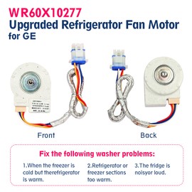Upgraded WR60X10277 Refrigerator Evaporator Fan Motor Fit for GE Freezer Evap Replace UDQT26GE4, 197D2039P013, 1478055, AP4367334, PS2344372, EAP2344372.