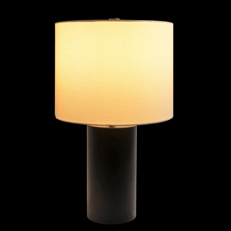 Aura Black Block Base Table Lamp with On/Off SwitchColor: as