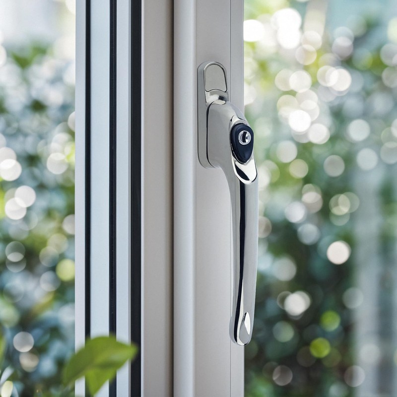 FixRello Universal Inline uPVC Window Handle – Lockable, Ambidextrous, Multi-Spindle