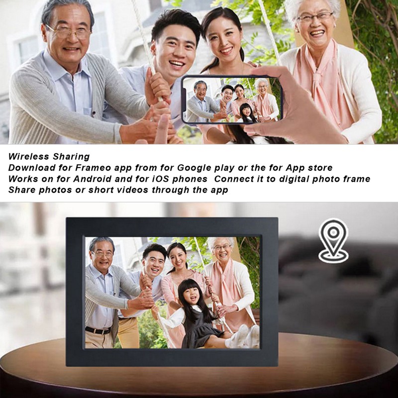 Digital Photo Frame 10.1 Inch HD IPS Touch Screen Auto