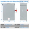 100A Manual Transfer Switch for Generator, Manual Generator Transfer Switch,