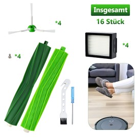 Covienapp Covienapp 16x Ersatzteile f1r iRobot Roomba i7 Ersatz Zubeh?r Kompatibel mit iRobot Roomba j7 i7 i7+ i3 i3+ i4 i4+ i6 i6+ i8 i8+ E5 E6 E7 Staubsauger