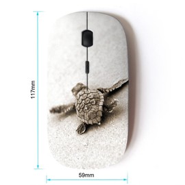 KawaiiMouse [ Optical 2.4G Wireless Mouse ] Turtle Baby Tortoise Sand Nature Animal