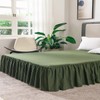 Green Bed Skirt Full Size Ruffled Bed Skirt with Split
