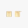 Gold&Deer 14K Goldfield Modern Bold Square Earrings White Gold /