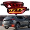 ZDEERAOTO Rear Bumper Reflector Light Fog Light DRL Lamp Feature