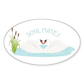 CafePress Soul Mates Sticker Oval Car Bumper Sticker