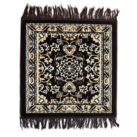24 x 24 inches Puja Aasan Velvet Woolen Pooja Aassan Meditation Cloth Rug Mat Aasanam Carpet Mattress | AE000319-09 (Coffee-1)
