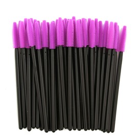 MELADY MELADY Silicone Disposable Eyelash Brushes Mascara Wands Applicator Makeup Kits (Pack of 500pcs, Purple(Pyramid-shaped))