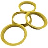 4x Centring Rings 72.5-66.6/72.5 to 66.6 Yellow