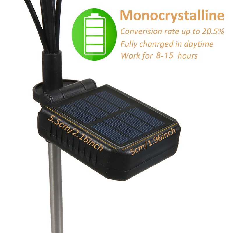 2Set Solar Bee Garden Lights IP65 Waterproof 8 LED Decorative