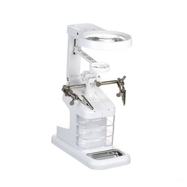 Lupa de Soldadura Multifuncional 3X / 4.5X / 25X Lupa de Escritorio de Luz LED Puerto USB Soporte de Soldadura Herramienta de Reparación Lupa