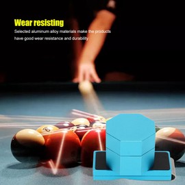 Pool Chalk Holder, Chalk Holder, Aluminum Alloy Octagonal Magnetic Billiard Box Magnetic with Silent Fixed Clamp/for Storing Billiard (Blue)