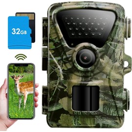 MAXDONE 1440P 32MP No Glow Night Vision Motion Activated IP66 Trail WiFi Game Camera