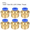 sourcing map Straight Pneumatic Push to Quick Connect Fittings G3/8
