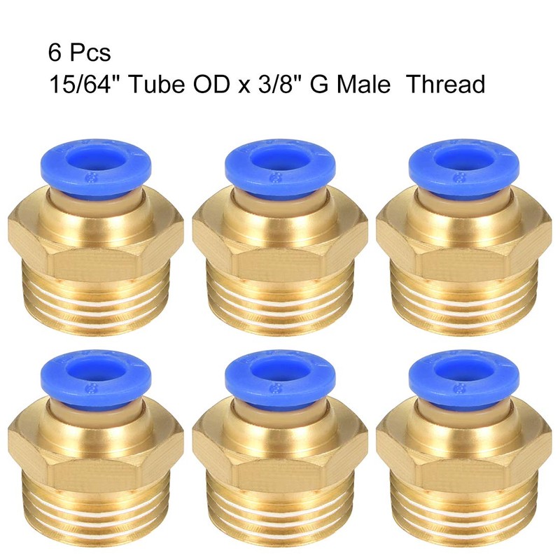 sourcing map Straight Pneumatic Push to Quick Connect Fittings G3/8