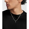 JIKASI Initial A-Z Letter Pendant Necklace for Men Silver Plated