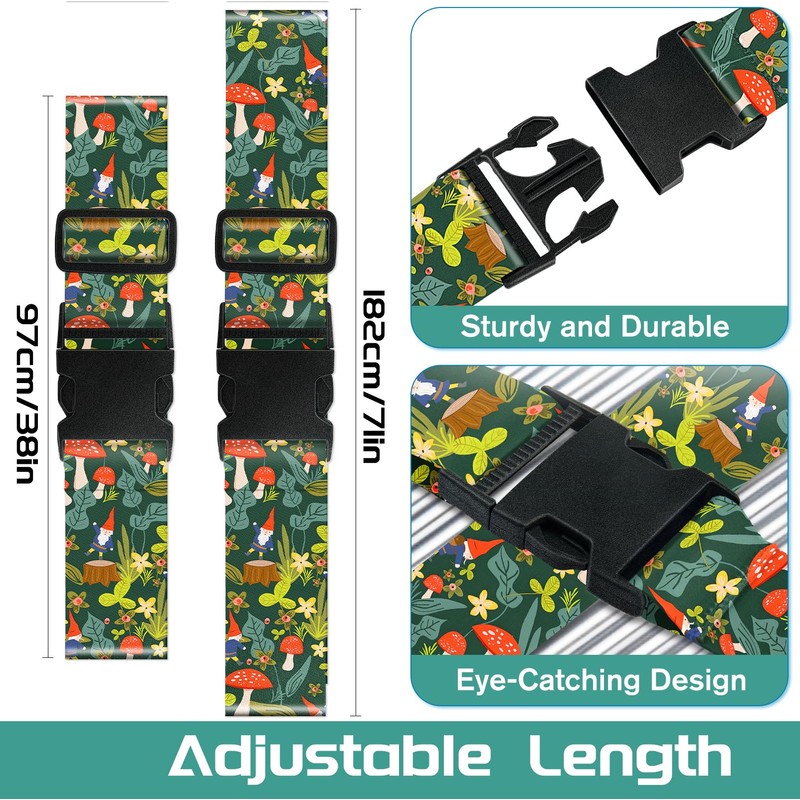 OffiEase Luggage Straps for Suitcases Travel Belt - Baggage Identifiers