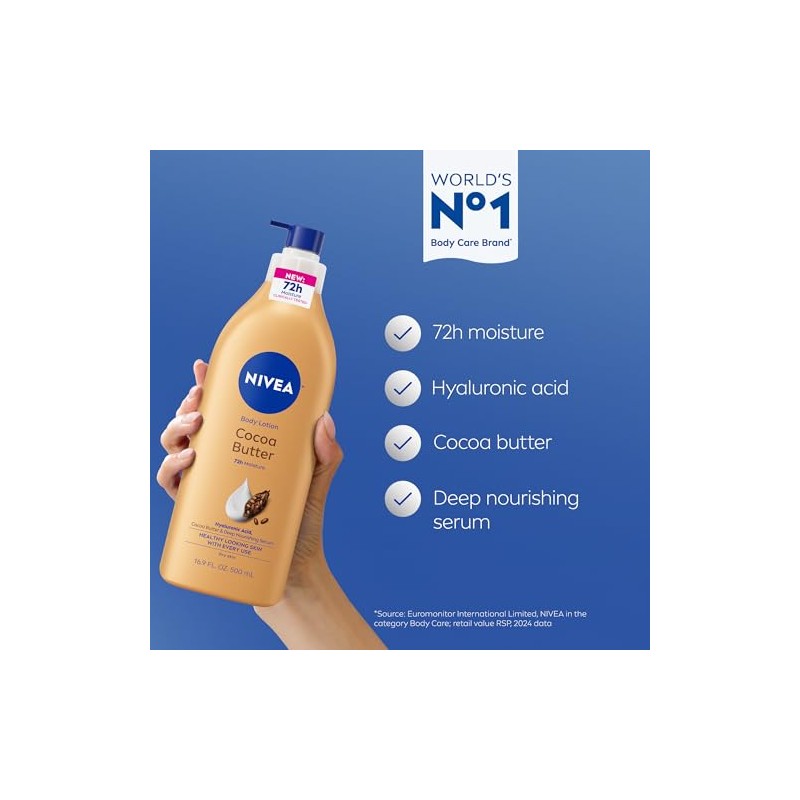 NIVEA Cocoa Butter Body Lotion 16.9 Fluid Ounce
