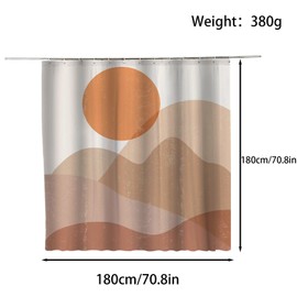 FAIRYGATE Shower Curtain Weighted Bathroom Curtains with 12 Hooks Shower Curtains Mould Proof Resistant Heavy Duty Waterproof B9223