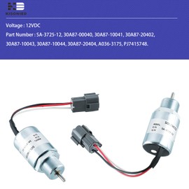 SA-3725-12 Fuel Shut Off Solenoid 30A87-20402 for Mitsubishi L2E L3E S3L S4L Engine Volvo Excavator EC13 EC15 EC20 EC25 Mitsubishi Generator Mahindra Max 28 Tractor Stop Solenoid 12V