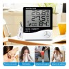Termómetro Higrómetro Digital Interior Reloj Alarma Htc-2