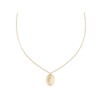 Gold&Deer 14KGP Matte Curve Blur Necklace White Gold / 골드앤디어