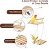 Perches for Birds, Parrot Wooden Platform, Swings with Swing Bell,