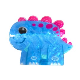 Funny Cartoon Stegosaur Dinosaur Hair Clip,Acrylic Hair Clip,Small Claw Clip for Women,Blue, 1 Count (Pack of 1)
