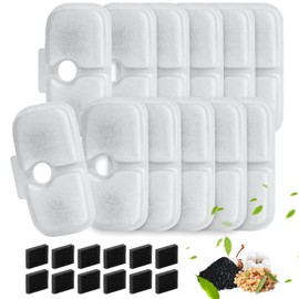 Cat Water Fountain Filter, 12 Pack Cat Water Fountain Filters Replacement for Petlibro Compatible with PLWF105, PLWF115, PLWF005 (12)