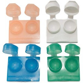 Contact Lens Travel Storage Flip Top Flat Cases Mix Colours 4pcs 8pcs or 12pcs