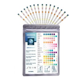 60x 16 in 1 Trinkwasser Teststreifen, Wassertester trinkwasser,Wasserhärte teststreifen,Ph teststreifen, Trinkwasser Testband zur einfachen Prüfung der Wasserqualität