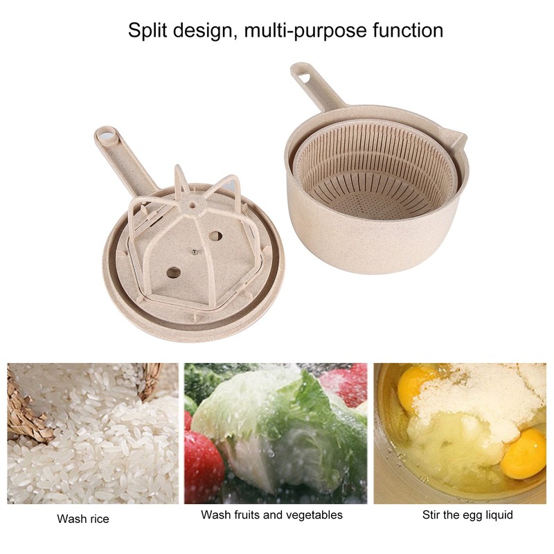Salad Spinner Fruit Vegetable Dryer Strainer Sifter Manual Vegetables Rice