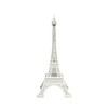 Allgala 6" Eiffel Tower Statue Decor Alloy Metal, White