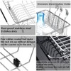 SANNO Large Expandable Dish Drying Rack Dish Rack Drainer with