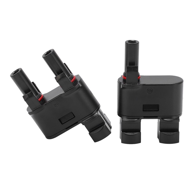 2PCS Solar PV Connector 2 to 1 Photovoltaic Crimp Connector