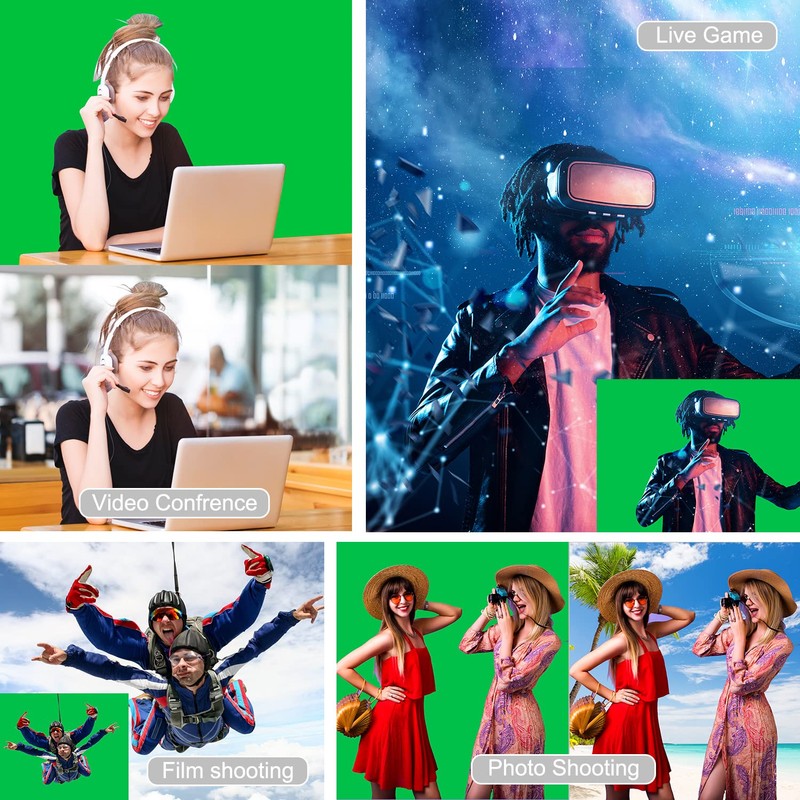 Aimosen 12 X 10 FT Large Green Screen Backdrop for