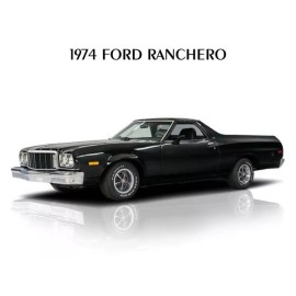 1974 Ford Ranchero in Black NEW Metal Sign: 9x12" Ships Free