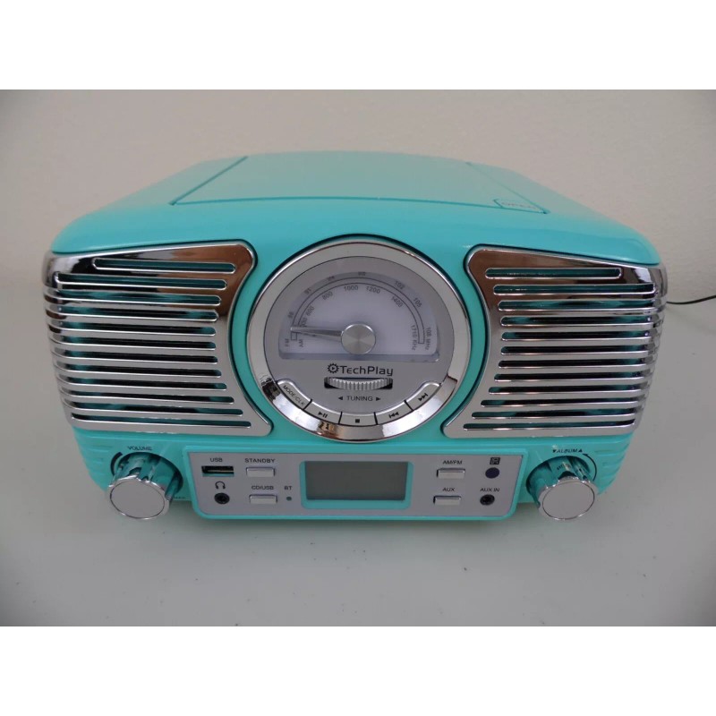 TechPlay QT62BT Bluetooth Tabletop Stereo CD AM FM Radio AUX