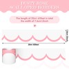 Fuutreo 65ft Dusty Rose and White Bulletin Board Borders Wave