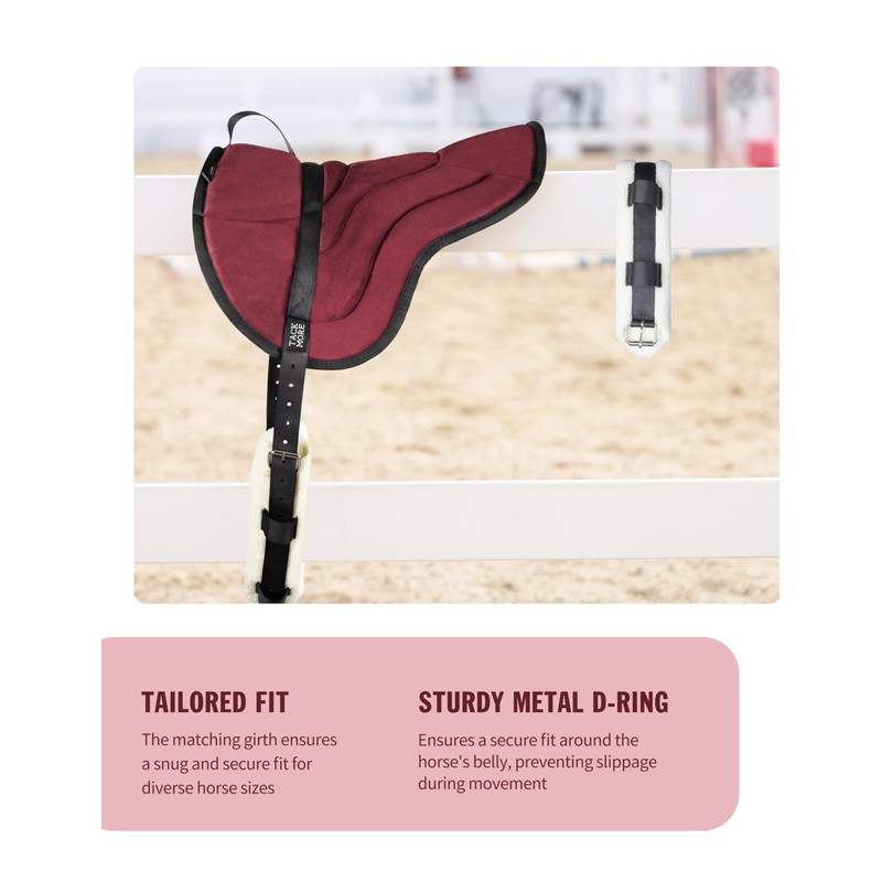 Tackmore Bareback Pad for Horses,Anti-Slip Bareback Saddle Pad with Thick
