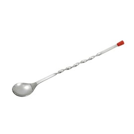 Winco 11-Inch Bar Spoon Steel with Red Knob