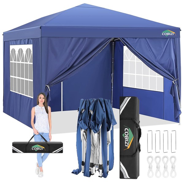 COBIZI 10x10 Pop up Canopy Tent Protable Canopy Tent with