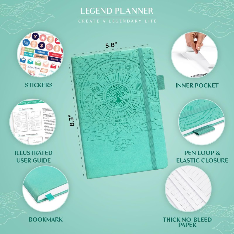 Legend Budget Planner – Financial Organizer Book. Money Account &